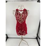 Victoria's Secret  WOMENS LACE HALTER NIGHT Dress Red Size Medium Sexy Lingerie Photo 6