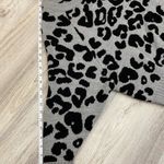 QED London Gray & Back Animal Print Long Sleeve Women’s Scoop Neck Knit Sweater Photo 10