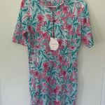 TAIL NWT Zaya UPF 50+ Flamboyance Printed Half Sleeve Tennis Golf Dress Size S Blue Photo 4