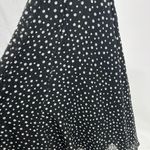 Tahari  polka dot black white chiffon style halter flowy layered dress 12P party Photo 5