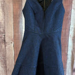 EXPRESS Blue And Black Shimmer Dress Size 4 Photo 0