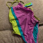Speedo Womens Color Block Tie Back Photo 3