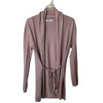 ZARA  Knit Belted Open Cardigan with Rolled Collar pink S Photo 1