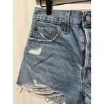 Levi's 501 Original Fit High Rise Denim Shorts Size W27 Distressed Cotton Photo 4