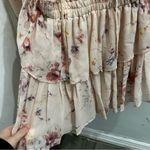 Love Shack Fancy Women’s Pastel Pink Silk Floral Popover Mini Dress in Duchess Photo 3