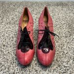 John Fluevog  Look Out Fascination Lace-Up Leather Heel Pink Oxford Coral Witchy Photo 5