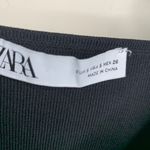 ZARA  Black Puff Sleeve Top Sz Small Photo 2