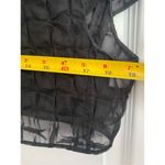 Akris  Black Chiffon Cropped Cap Sleeve Top Photo 7