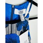 Badgley Mischka Belle Crop Top - Size 2 - New with Tags - Blue Silver Floral Photo 2