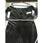 Premier Amour Womens Plus‎ size Sparkle Velvet Romper size 16 Black Photo 4