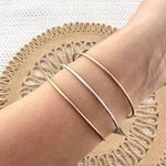 ALEX AND ANI Disney Land World Frozen Elsa Anna Set 3 Bangle Bracelets Silver Gold Photo 3