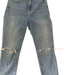 Madewell  High Rise Distressed Slim Crop Boy Jeans Size 27 Photo 2