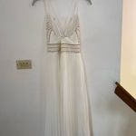 Lulus Lulu’s Meet me in Madrid white pleated skirt beaded top dress S Photo 8