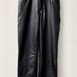 Abercrombie & Fitch NWT  Vegan Leather 90's Straight High Rise Pants Black 26s Photo 2