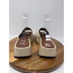 SVEGAN by Alohas Janice Beige Platform Square Toe Slip On Slides Sandals Size 35 Tan Photo 3