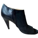 Balenciaga Paris Italian Ankle Leather Cutout Booties Open Toe Suede Pumps 39.5 Photo 3