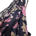 ZARA  Dark Floral Lace trim bodice slip dress S Photo 1