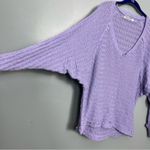 We The Free  Thien's Hacci Sweater Long Sleeve Top Periwinkle Purple Women’s L Photo 3