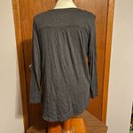 J. Jill Floral Embroidered Woman's Grey Casual Blouse Size Medium Gray Photo 3