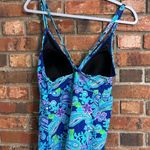 Ocean Dream womens floral paisley tankini swimsuit top blue 16 Photo 4