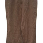 J. Jill 100% linen super wide leg high rise brown Lagenlook 628 Size 14 Photo 0