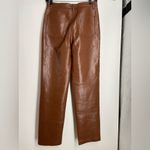 Wilfred Aritzia,  Melina, faux Leather Pants,‎ Brown, soft as butter, size 4 Photo 1