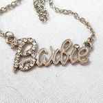 Silver Barbie Logo Name Necklace Photo 3