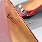 Talbots ‘Davila’ Red Patent Leather Studded Bow Heels in “Chianti”, Size 9.5 Photo 6