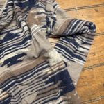 Lucky Brand Womens Open Cardigan Sweater Small Navy Tribal Aztec Long Pockets Photo 4