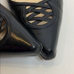 Jimmy Choo  Black Leather Printed Toe flats Photo 8