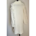 Farm Rio  Fringe Cable Knit Sweater MIDI Dress Small Photo 3