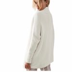Free People  Cream Ribbed Ottoman Slouchy Oversized Tunic Top Pullover Small Photo 1