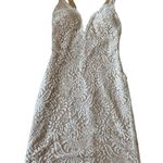 Dave and Johnny Lace Mini Dress Sleeveless V Neck Cocktail Party Dress Photo 3