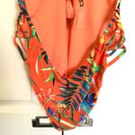 Lucky Brand Orange Tropical Paradise One Piece Swimsuit Size M Photo 10