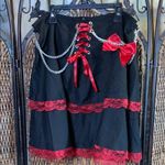 Hot Topic NWT Social Collision Dark Coquette Goth Red & Black Skirt Size XL Photo 0