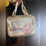 LABUBU Clear PVC Tote Bag – Purple Bunny Design – Cute Kawaii Style Photo 2