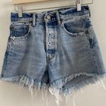 Moussy Vintage Blue Distressed Denim Jean Shorts Size 24 Photo 0