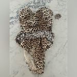 Victoria's Secret New Victoria Secret One Piece Swimsuit Leopard Ruched Gold Hardware Size 6 C Photo 6