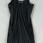 fLuXuS Charcoal Gray Stretch Knit Crossover Layered Sleeveless Mini Dress Size M Photo 0