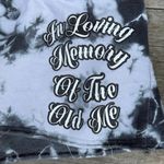 Beautiful Disaster Women's Shorts Black Gray Tie Dye Raw Hem Drawstring Size M Size M Photo 2