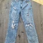 Abercrombie & Fitch  Ultra High Rise Ankle Straight Jeans Distressed Denim 26 Photo 0