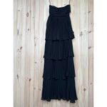 Lulus NWT  Seriously Sensational Black Strapless Tiered Maxi Dress Gala Sz XXS Photo 1