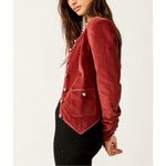 Free People NWT Becky Jacket in garnet grotto color size small Photo 3