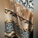 Hale Bob Hale Bon Fringe Aztec Boho Long Sleeve Wrap Sweater Cardigan Womens Medium Photo 5