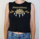 Vintage Y2K 2002 Easyriders Biker Lace Up Tank Top Black Size L Photo 2