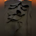 Fendi Black ruffle front wool sweater dress sz S IT 42 best on 6 Photo 8