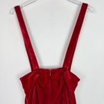 Modcloth NWT  Crushed Velvet Suspender Skirt Holly Berry Red Size Small S NEW Photo 10