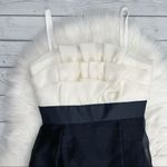 Kay Unger Black and Cream Silk Blend cocktail dress Size 0 Photo 1