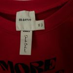 Maeve  Daniela Berkout More Amore Graphic Red Crewneck Sweatshirt XS Photo 7