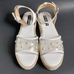 Karl Lagerfeld Adalina Pearl Embellished Espadrille White Women’s Size 9.5 Photo 4